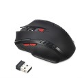 6-keys 2.4G 1600DPI Three-speed Adjustable Wireless Office Mouse(Black)
