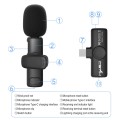HXSJ F18 2.4G USB-C/Type-C Noise Reduction Lavalier Wireless Microphone(Black)