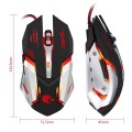 HXSJ S100 6 Keys Colorful Luminous Wired Gaming Mouse