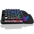 HXSJ V400 35 Keys One-Hand RGB Backlit Wired Gaming Keyboard
