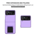 For Samsung Galaxy Z Flip3 5G Three-dimensional Folding Holder PC Phone Case(Purple)