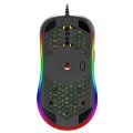HXSJ X600 6 Keys RGB Luminous Macro Programming Wired Gaming Mouse(Black)