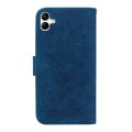 For Samsung Galaxy A04e / F04 / M04 Butterfly Rose Embossed Leather Phone Case(Blue)