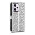 For Xiaomi Redmi Note12 Pro+ Honeycomb Dot Texture Leather Phone Case(Silver)