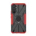 For Samsung Galaxy A54 5G Armor Bear Shockproof PC + TPU Phone Case with Ring(Red)