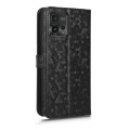 For Motorola Moto G72 4G Honeycomb Dot Texture Leather Phone Case(Black)