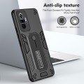 For Xiaomi Redmi Note 10 Pro 4G / Pro Max Variety Brave Armor Finger Loop Holder Phone Case(Black)