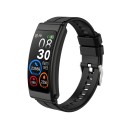 K13 1.14 inch Silicone Band Earphone Detachable Smart Watch Support Bluetooth Call(Black)