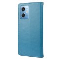 For Xiaomi Redmi Note 12 5G Global / Poco X5 5G Butterfly Flower Pattern Leather Phone Case(Blue)