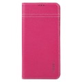 For Samsung Galaxy S23 5G GEBEI Top-grain Horizontal Flip Leather Phone Case(Rose Red)
