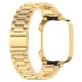 For Xiaomi Redmi Watch 3 / Mi Watch Lite 3 2 in 1 Three-bead Metal Watch Band with Watch Frame(Gold)