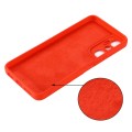 For Infinix Hot 20 4G X6826 Pure Color Liquid Silicone Shockproof Phone Case(Red)