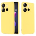 For Tecno Spark GO 2023 / Pop 7 Pro / Pop 7 Pure Color Liquid Silicone Shockproof Phone Case(Yellow)