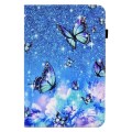 For Huawei MatePad T10 Colored Drawing Stitching Elastic Band Leather Tablet Case(Butterfly)