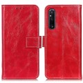 For Sony Xperia 1 V Retro Crazy Horse Texture Horizontal Flip Leather Phone Case(Red)