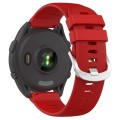 For Garmin Forerunner 265 22mm Solid Color Silicone Watch Band(Red)