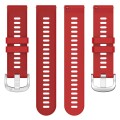 For Garmin Forerunner 265 22mm Solid Color Silicone Watch Band(Red)