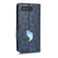 For Asus ROG Phone 5 Symmetrical Triangle Leather Phone Case(Blue)