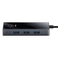 Baseus WKYY030113 5 in 1 USB-C / Type-C to USB3.0x3+HDMI+PD HUB Adapter(Space Grey)