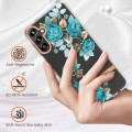 For Samsung Galaxy A34 5G Flowers and Plants Series IMD TPU Phone Case(Blue Rose)