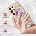 For Samsung Galaxy S24 Ultra 5G Flowers and Plants Series IMD TPU Phone Case(Purple Peony)