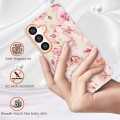 For Samsung Galaxy S24+ 5G Flowers and Plants Series IMD TPU Phone Case(Pink Gardenia)