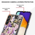 For Samsung Galaxy A34 5G Flowers and Plants Series IMD TPU Phone Case with Ring Holder(Purple Peony