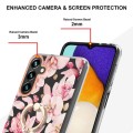 For Samsung Galaxy A54 5G Flowers and Plants Series IMD TPU Phone Case with Ring Holder(Pink Gardeni