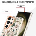 For Samsung Galaxy S24 Ultra 5G Flowers and Plants Series IMD TPU Phone Case with Ring Holder(Green
