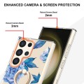 For Samsung Galaxy S24 Ultra 5G Flowers and Plants Series IMD TPU Phone Case with Ring Holder(Orchid