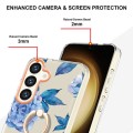 For Samsung Galaxy S24+ 5G Flowers and Plants Series IMD TPU Phone Case with Ring Holder(Orchid Peon