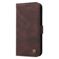For Xiaomi Redmi 11A 4G/12C Skin Feel Life Tree Metal Button Leather Phone Case(Brown)