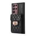 For Samsung Galaxy S22 Ultra 5G Card Slot Leather Phone Case(Black)
