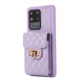 For Samsung Galaxy S20 Ultra Card Slot Leather Phone Case(Purple)