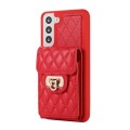 For Samsung Galaxy S21 FE Card Slot Leather Phone Case(Red)