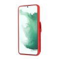 For Samsung Galaxy S21 FE Card Slot Leather Phone Case(Red)