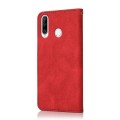For Huawei P30 lite Dual-color Stitching Leather Phone Case(Red Blue)