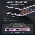 For Samsung Galaxy S24 Ultra 5G HD Full Cover Magsafe Magnetic Metal Tempered Glass Phone Case(Gold)