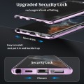 For Samsung Galaxy S24+ 5G HD Full Cover Magsafe Magnetic Metal Tempered Glass Phone Case(Purple)