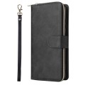 For Xiaomi Redmi Note 12 5G Global / Poco X5 9 Card Slots Zipper Wallet Bag Leather Phone Case(Black