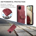 For Samsung Galaxy A42 5G JEEHOOD RFID Blocking Anti-Theft Magnetic PU Phone Case(Red)
