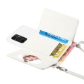 For Samsung Galaxy A54 5G Crossbody Lanyard Wallet Card Bag Phone Case(White)