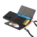 For Samsung Galaxy A54 5G Crossbody Lanyard Wallet Card Bag Phone Case(Black)