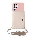 For Samsung Galaxy S23 Ultra 5G Crossbody Lanyard Wallet Card Bag Phone Case(Pink)