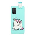 For Samsung Galaxy A34 5G 3D Lying Cartoon TPU Shockproof Phone Case(Couple Unicorn)