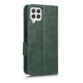 For Samsung Galaxy A12 / M12 Symmetrical Triangle Leather Phone Case(Green)