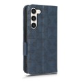 For Samsung Galaxy S23+ 5G Symmetrical Triangle Leather Phone Case(Blue)