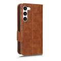 For Samsung Galaxy S23+ 5G Symmetrical Triangle Leather Phone Case(Brown)