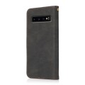 For Samsung Galaxy S10+ Dual-color Stitching Leather Phone Case(Black Brown)