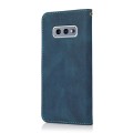 For Samsung Galaxy S10e Dual-color Stitching Leather Phone Case(Blue Green)